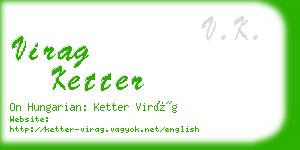 virag ketter business card